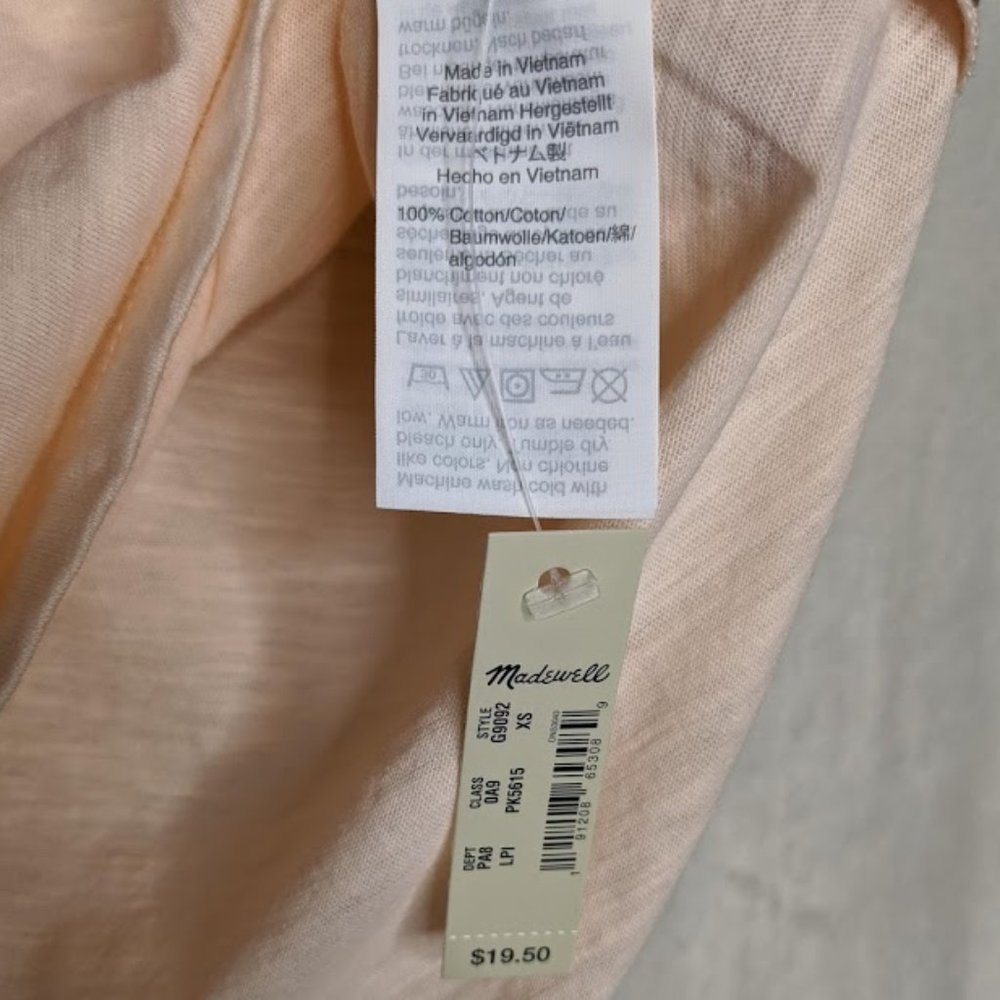 NWT Madewell Whisper Cotton V-Neck Pocket Tee - Picture 5 of 5